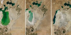Aral-See fast verschwunden - ©NASA Earth Observatory